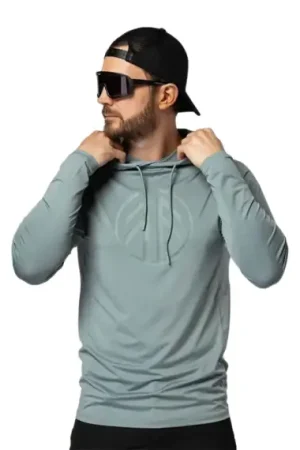 Expédié Aujourd'hui Beyond Nordic BN220 M's LS Sunblock Hoodie Green Milieu - XXL