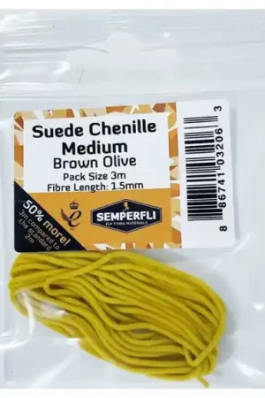 Semperfli Suede Chenille 1.5mm Medium - Black Commander Vite