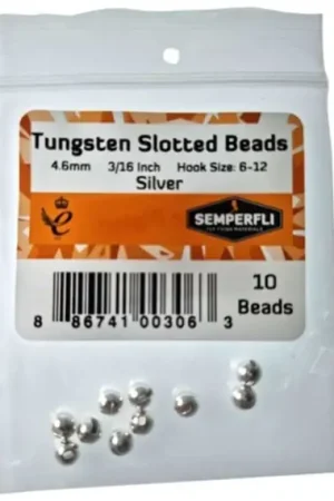 Prix Choc Semperfli Tungsten Slotted Beads 1,5mm - Silver