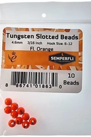 Semperfli Tungsten Slotted Beads 2,3mm - Silver Usine Directe