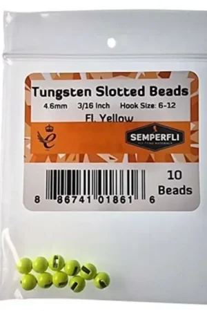 Meilleur Prix Semperfli Tungsten Slotted Beads 4,6mm - Fl Yellow