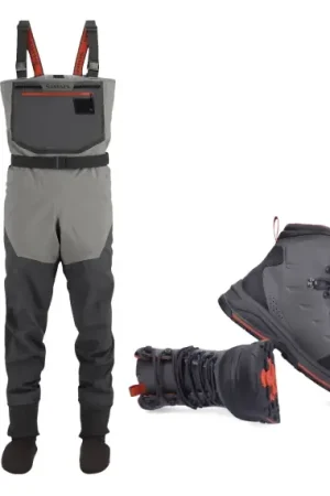 Simms Freestone Wader Combo with Freestone Boots - Smoke Meilleure Vente
