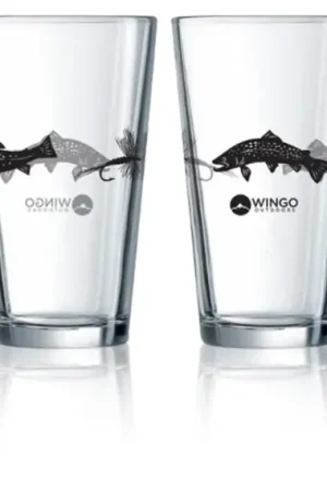 Wingo Pint Glass Trout Flies 2-Pack Haute Qualité