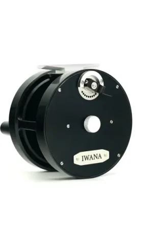 Livraison Express Iwana Retro 1:2 Multiplier Salmon Reel Black & Silver - 4'' Wide