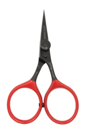 Acheter Direct DR Slick SR4BW Black Widow All Purpose Razor Scissor 4'' Bent Shaft Black and Red