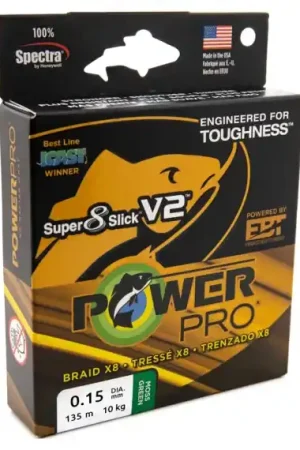 Prix Promo PowerPro Super 8 Slick V2 Moss Green 135m - 0.28mm 20kg