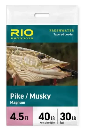 Dernier Modèle Rio Pike/Musky Stealth Leader 6ft - 30lb / 80lb Fluorocarbon