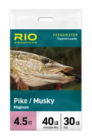 Rio Pike/Musky Magnum Leader - 4.5ft, 30lb class 40lb Knottable Wire Solde