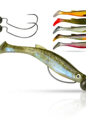 Nouveauté Scout Shad Tungsten Offset Jig Head Bundle
