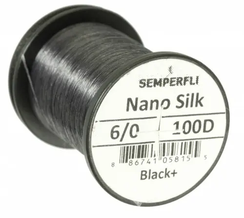 Semperfli Nano Silk 100D Predator 6/0 - Black Plus Commander Maintenant