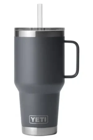 Yeti Rambler 35 Oz Straw Mug - Charcoal Offre Spéciale