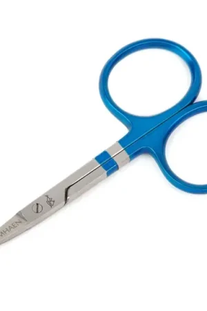 SMHAEN Scissor Curved 4'' Tungsten Carbide Fine Blade Blue Prix Choc