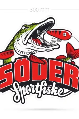 Söder Sportfiske Boatdekal 30 x 30 cm Vente Flash