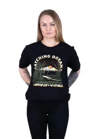 SQRTN X Wolfcreek Lures Dreams Tee, Black - XXL Promotion Saisonnière