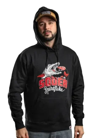 Solde Söder Sportfiske Hoodie Last Cast Black - XL