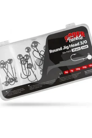 Offre Exclusive Söder Tackle Round Jig Head Big Pack (25-pack) - 3/0 (5g, 7g, 10g, 15g, 18g)