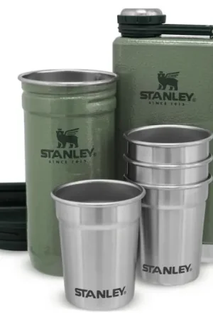 Stanley The Pre-Party Shotglass + Flask Set - Hammertone Green Offre Du Jour