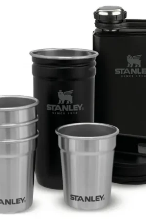 Stanley The Pre-Party Shotglass + Flask Set - Matte Black Top Vente