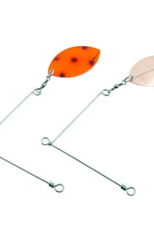 Livraison Express SvartZonker Spinner Rig Large 2-pack - Copper/Fluo. Red Bandit