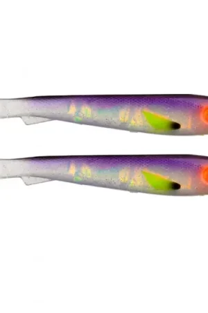Commander Maintenant Svartzonker Big McRubber 25cm (2-pack) - Söder Custom Amazing White Fish Flash