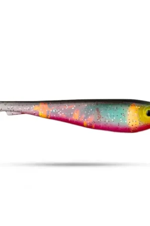 SvartZonker McRubber Shad 9cm (6-pack) - C19 Black n' Chartreuse Quantité Limitée