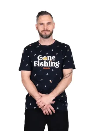 SQRTN Gone Fishing T-shirt Dryfly Navy - S Réduction