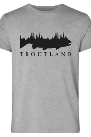 Achetez Aujourd'hui Troutland Men´s 100% Cotton Grey t-shirt M