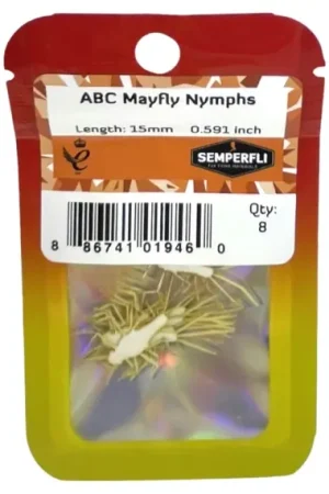 Expédié Aujourd'hui Semperfli ABC Mayfly Nymphs - 17mm
