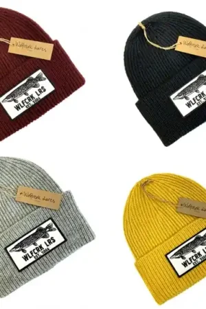 Wolfcreek Pike Patch Knitted Beanie - Black Soldes