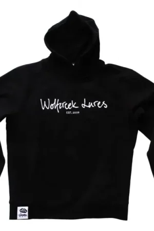 Wolfcreek Lures Classic Logo Hoodie, Black - XL Solde
