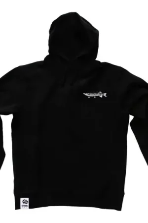 Wolfcreek Lures Pike Logo Hoodie, Black - XL Petit Prix