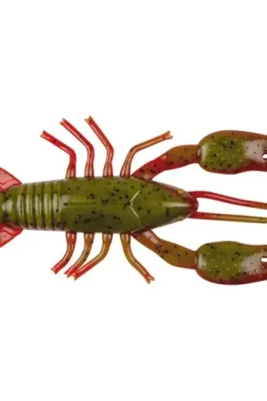 Top Vente Yum Ned Craw 6cm (7-pack) - Green Pumpkin/Red