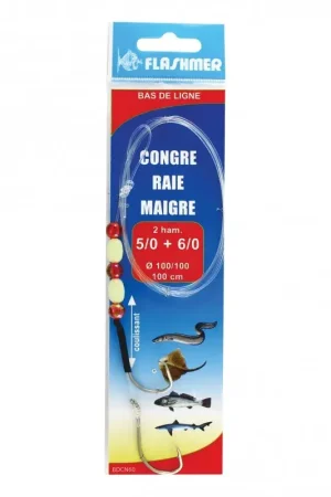 Vente Directe BAS DE LIGNE FLASHMER CONGRE RAIE MAIGRE
