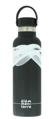Authentique Bouteille isotherme acier KUKUMBER 750 noir ELEMENTERRE