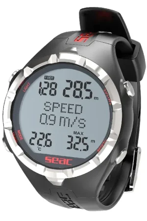 Super Prix Montre ordinateur chasse sous-marine apnée APNEA noir/rouge SEAC SUB