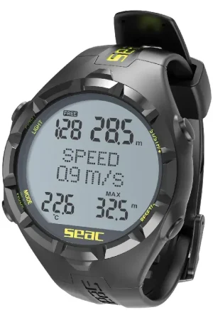Montre ordinateur chasse sous-marine apnée APNEA HR noir/jaune SEAC SUB Bon Plan