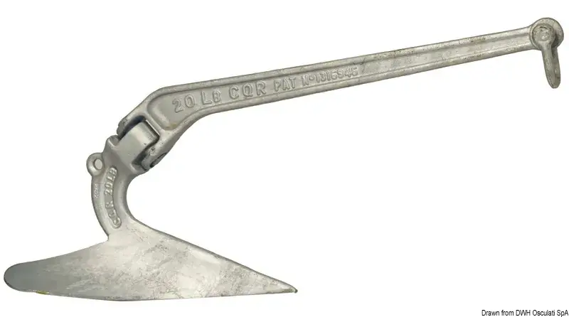 Ancre bateau CQR acier moulé galvanisé - LEWMAR Top Vente