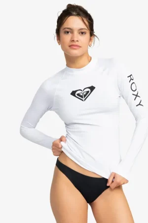 Tee-shirt LYCRA anti-UV UPF 50+ manches longues femme WHOLE HEARTED blanc ROXY Expédié Aujourd'hui