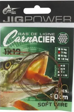 Satisfait Ou Remboursé Bas de ligne Acier 40cm Triple | Powerline