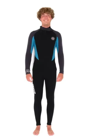 Achetez Aujourd'hui Combinaison de longe-côte double zip 4/3 mm homme gris/vert MELLOW SEA ANFIBI