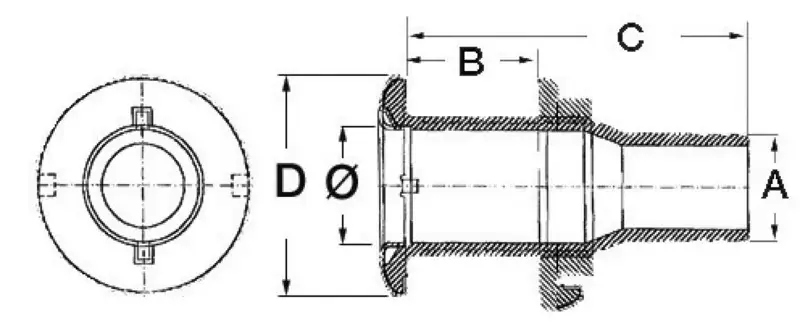 Prix Promo Passe-coque AISI 316 3/4" x 25 mm