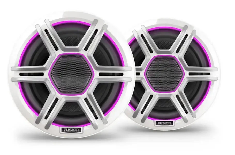 Acheter Direct HAUT-PARLEURS APOLLO SPORT 520W BLANC AVEC LED FUSION