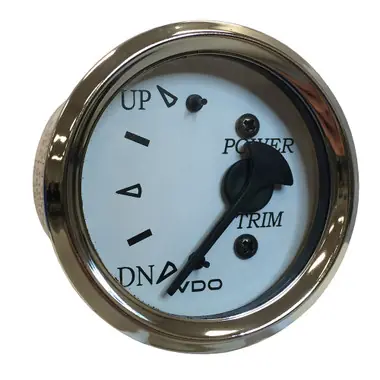 Acheter En Ligne VDO Cockpit Marine 52MM (2-1/16") Trim Gauge f/Volvo/Mercury/Yamaha 2001+ Engines - White Dial/Chrome Bezel