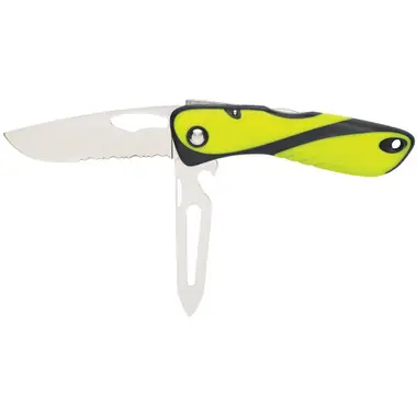 Wichard Offshore Knife - Serrated Blade - Shackler/Spike - Fluorescent Nouvel Arrivage