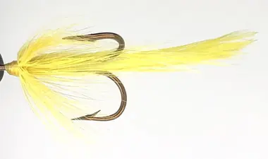 Nouveauté 10 Flies - Yellow Feather Yellow Head on Bronze 2 Mustad Treble Hook