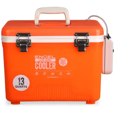 Réduction Engel 13qt Live Bait Drybox/Cooler - Hi Vis Orange