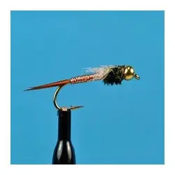 Satisfait Ou Remboursé Bead Head Nymphs Flies - Copper John - Hook Size : 8
