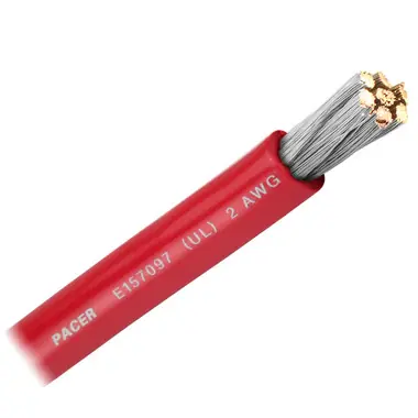 Acheter Direct Pacer Red 2 AWG Battery Cable - Sold By The Foot