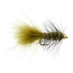 Solde Bead Head Streamer Flies - Wooly Bugger Olive - Hook Size : 8