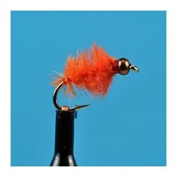 Achat Immédiat Bead Head Nymphs Flies - Ray Charles Orange - Hook Size : 8